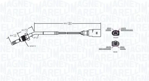 MAGNETI MARELLI Sensor, exhaust gas temperature (172000181010)