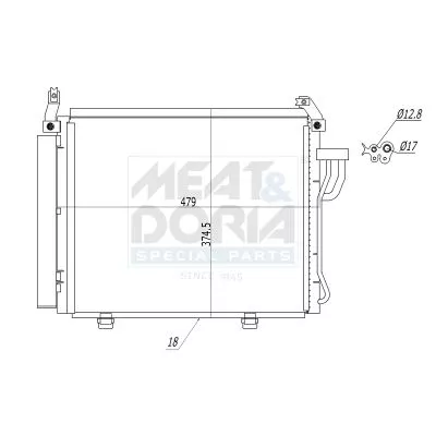 MEAT & DORIA Condenser, air conditioning (991114)