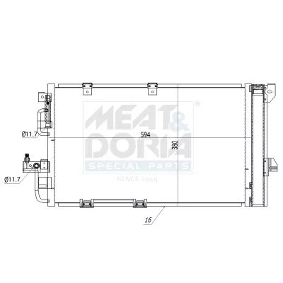 MEAT & DORIA Condenser, air conditioning (991088)