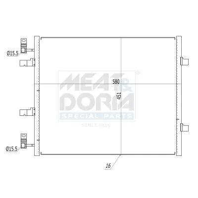 MEAT & DORIA Condenser, air conditioning (991161)