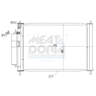 MEAT & DORIA Condenser, air conditioning (991163)