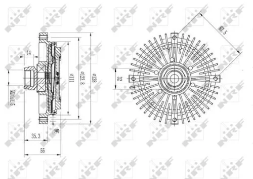 NRF Clutch, radiator fan (49567)