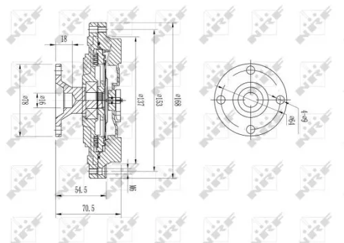 NRF Clutch, radiator fan (49604)