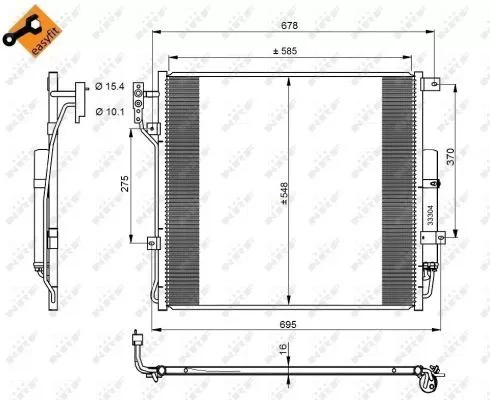 NRF Condenser, air conditioning (350220)