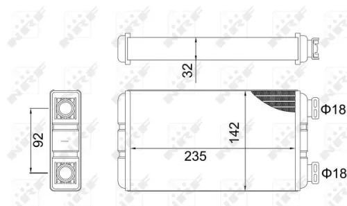 NRF Heat Exchanger, interior heating (54312)