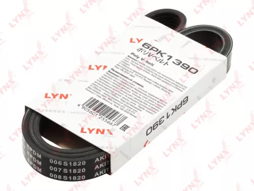 LYNXAUTO V-ribbed Belt (6PK1390)