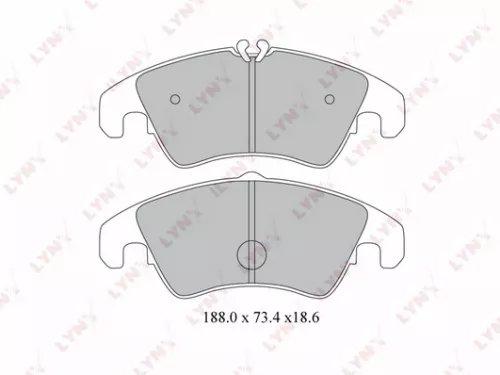 Disc brake pads, front