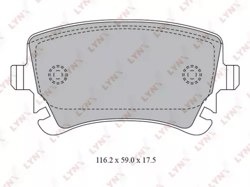 Disc brake pads, rear