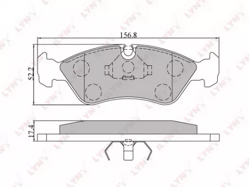 Disc brake pads, front