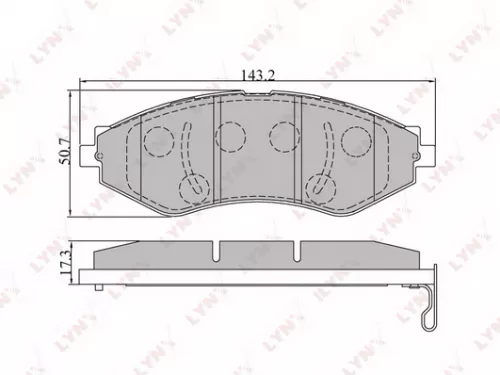 Disc brake pads, front