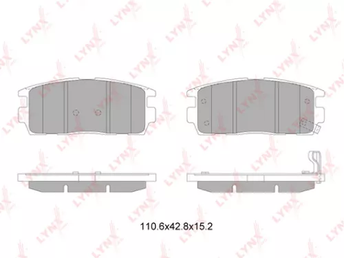 Disc brake pads, rear