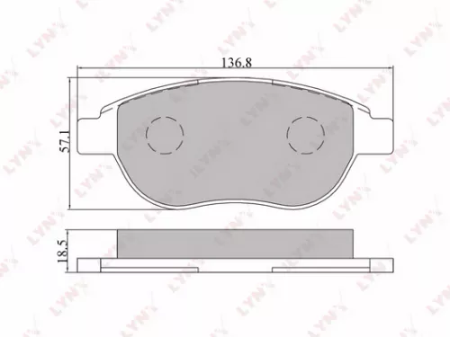 Disc brake pads, front