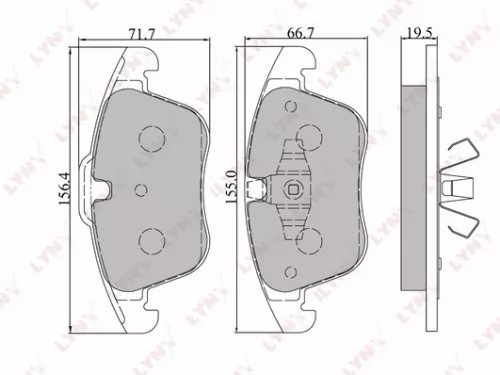 Disc brake pads, front