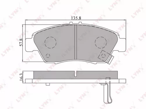 LYNXAUTO Disc brake pads, front (BD-3406)