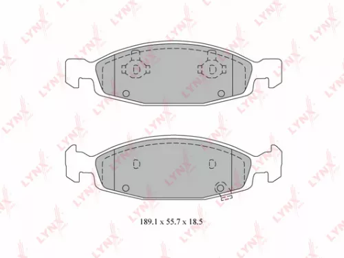 Disc brake pads, front