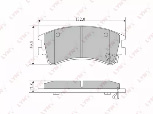 LYNXAUTO Disc brake pads, front (BD-5112)