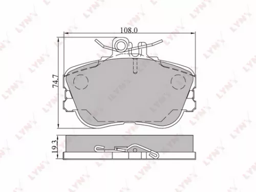 Disc brake pads, front