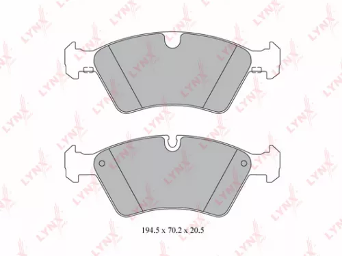 Disc brake pads, front