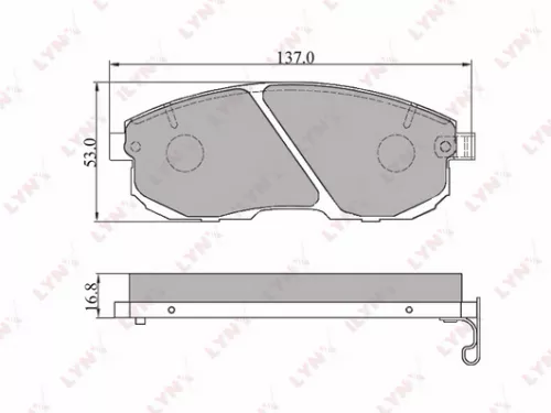 LYNXAUTO Disc brake pads, front (BD-5701)