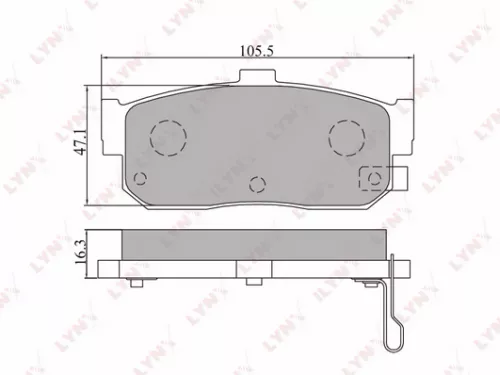 LYNXAUTO Disc brake pads, rear (BD-5702)