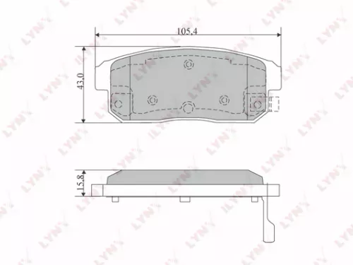 Disc brake pads, rear