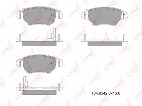 Disc brake pads, rear