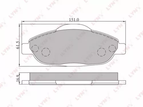 Disc brake pads, front