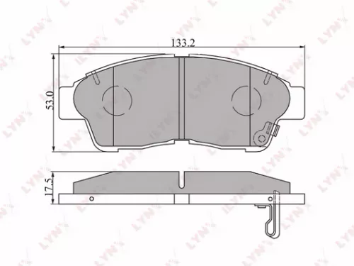 Disc brake pads, front