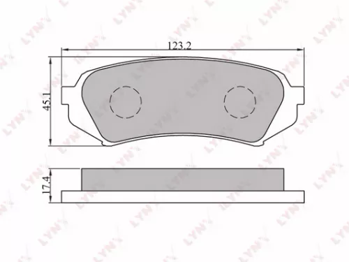 LYNXAUTO Disc brake pads, rear (BD-7527)