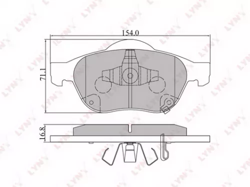 Disc brake pads, front