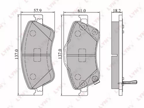 Disc brake pads, front