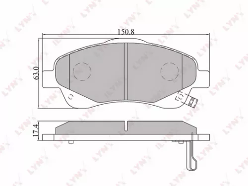 Disc brake pads, front
