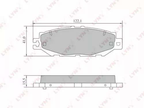 LYNXAUTO Disc brake pads, rear (BD-7570)
