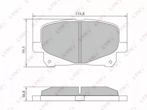 Disc brake pads, front
