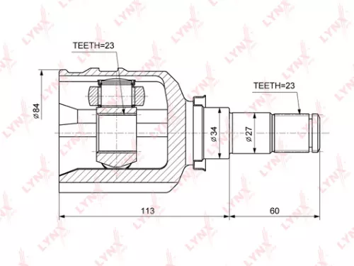 LYNXAUTO CV-Joint, inner (CI-3718)