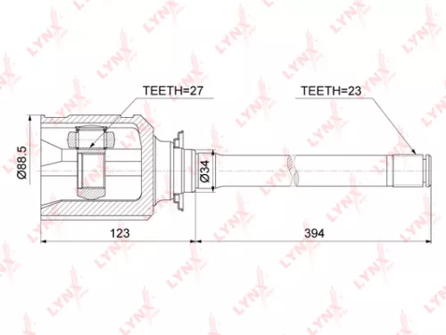LYNXAUTO CV-Joint, inner, right (CI-3729)
