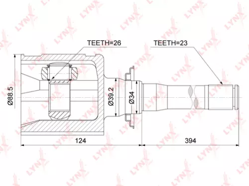 LYNXAUTO CV-Joint, inner, right (CI-3731)