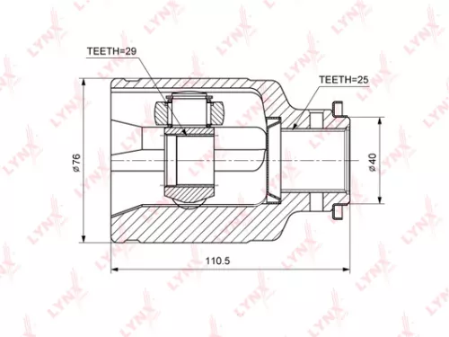 LYNXAUTO CV-Joint, inner (CI-7105)