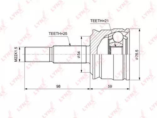 LYNXAUTO CV-Joint, outer (CO-3790)