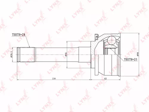 LYNXAUTO CV-Joint, outer (CO-7304)