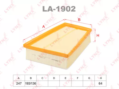 LYNXAUTO Air filter (LA-1902)