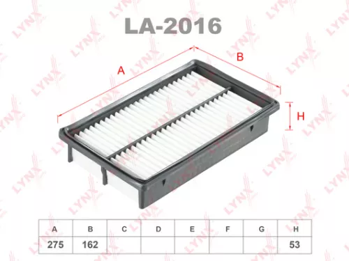 LYNXAUTO Air filter (LA-2016)
