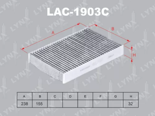 Cabin filter, carbon
