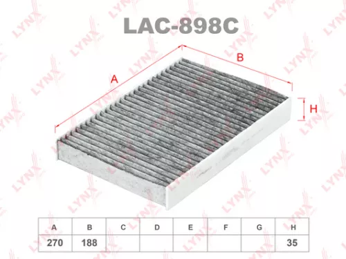 Cabin filter, carbon