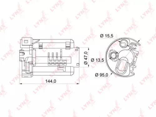 LYNXAUTO Fuel filter, in-tank (LF-165M)