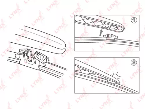 LYNXAUTO Rear wiper blade, 380mm (LR38V)
