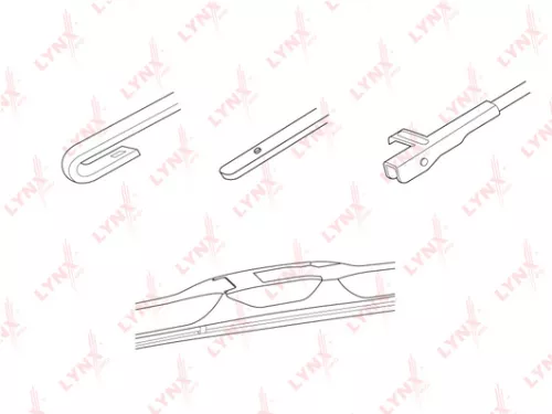 Hybrid wiper blade, 350mm