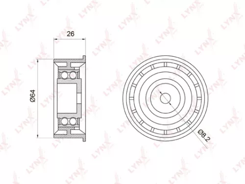 Deflection/Guide pulley, timing belt