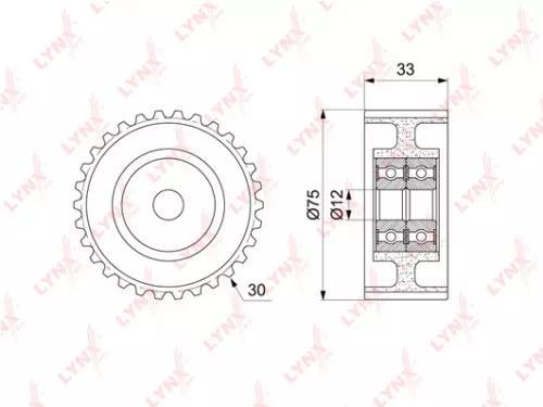 Deflection/Guide pulley (assembly), timing belt