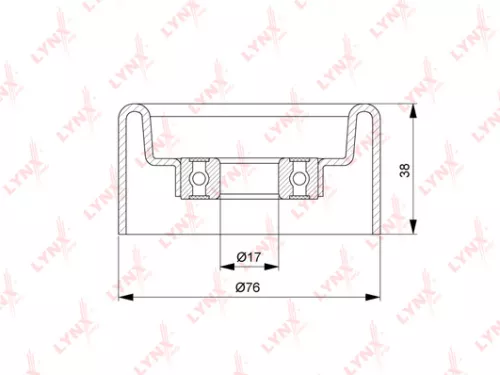 LYNXAUTO Tensioner Pulley, poly v-belt (PB-5127)